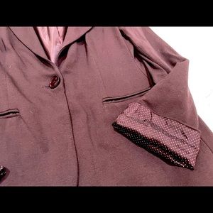 Burgundy Women's Elegant Lady Suit Jacket